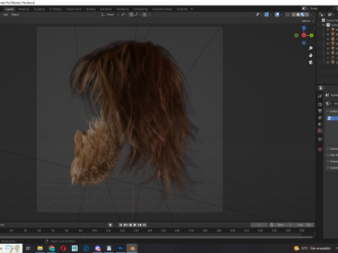 Realistic Hair Beard brows mustache Modèle 3D