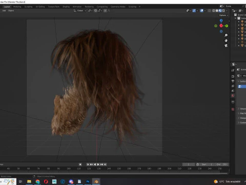 Realistic Hair Beard brows mustache 3D Model