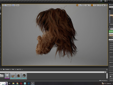 Realistic Hair Beard brows mustache Modèle 3D