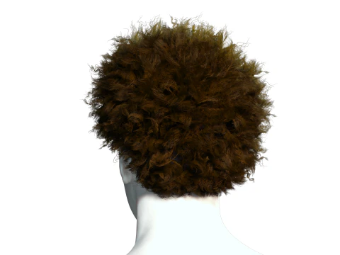Cabelo afro realista Modelo 3D
