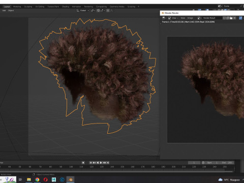 Realistic Hair afro 3D 모델