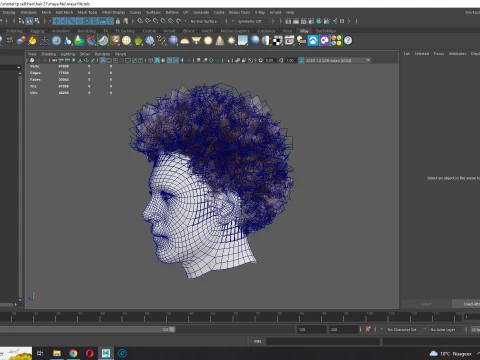 Cabelo afro realista Modelo 3D