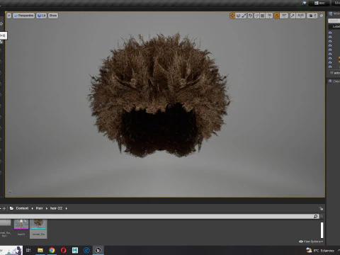 Cabelo afro realista Modelo 3D