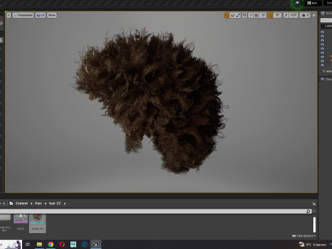 Realistic Hair afro 3D 모델