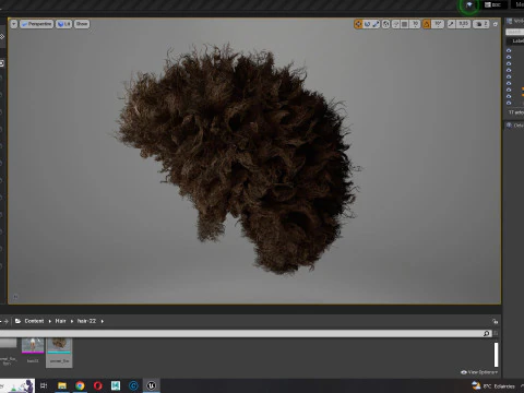 Cabelo afro realista Modelo 3D