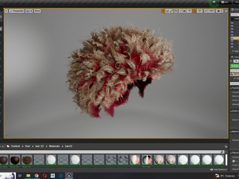 Realistic Hair afro 3D 모델