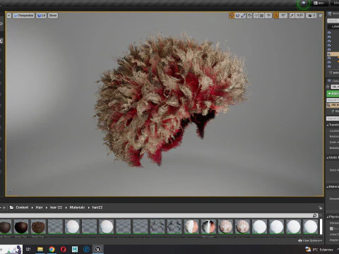 Cabelo afro realista Modelo 3D