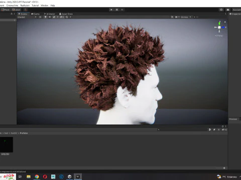 Cabelo afro realista Modelo 3D