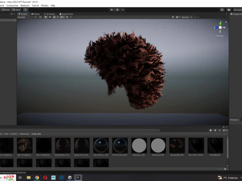 Cabelo afro realista Modelo 3D