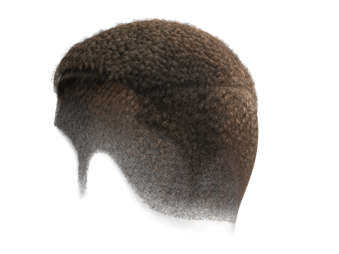 Realistic Hair male 3D Model