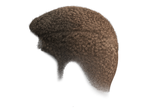 Realistic Hair male 3D Model