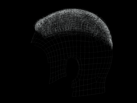 Realistic Hair male 3D Model