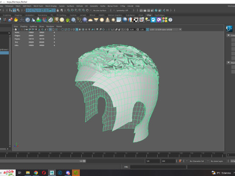 Realistic Hair male 3D Model