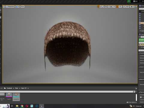 Realistic Hair male 3D Model