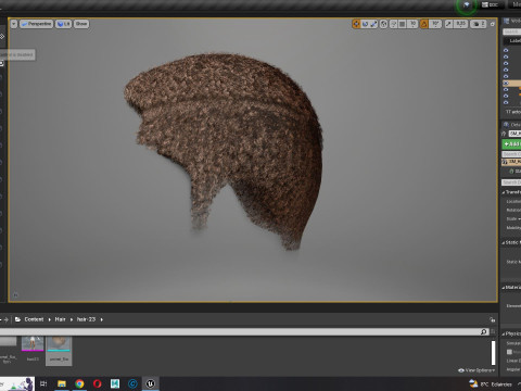 Realistic Hair male 3D Model