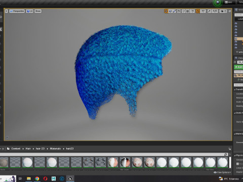 Realistic Hair male 3D Model