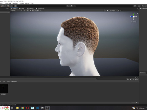 Realistic Hair male 3D Model