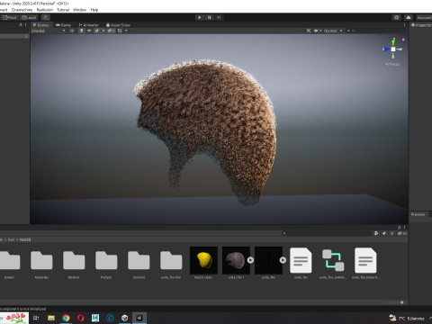 Realistic Hair male 3D Model