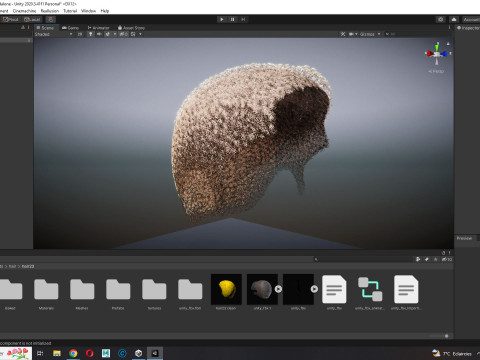 Realistic Hair male 3D Model