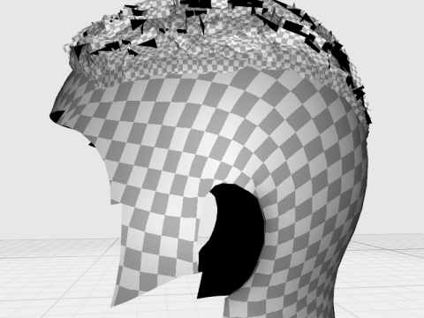 Realistic Hair male 3D Model