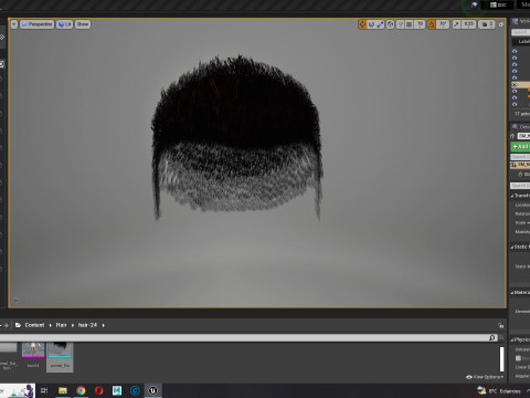 Realistic Hair hawk 3D 모델