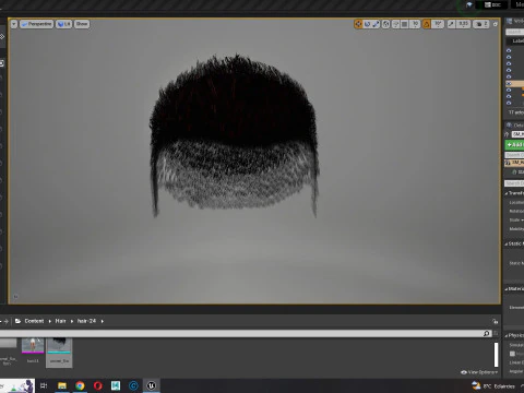 Realistic Hair hawk 3D Model