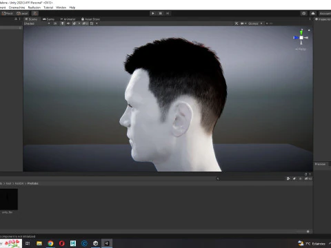 Realistic Hair hawk 3D Model