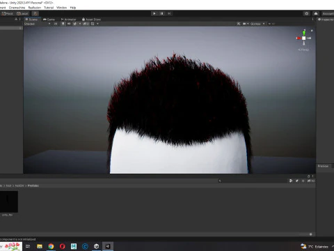 Realistic Hair hawk 3D Model