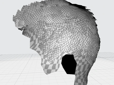 Realistic Hair hawk 3D Model