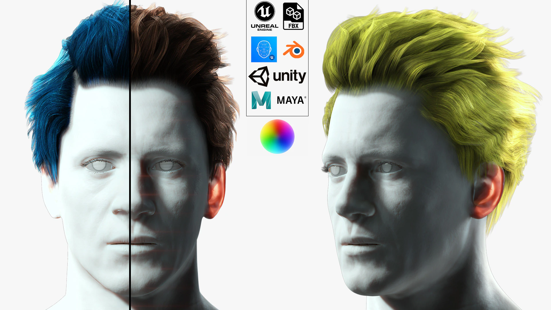 リアルなヘアマン ゲーム カード 3Dモデル .c4d .max .obj .3ds .fbx .stl .blend 