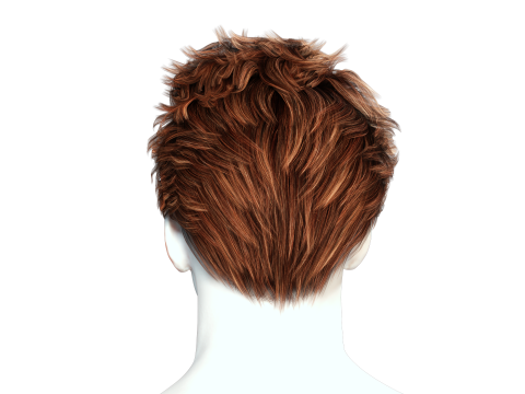 Realistic Hair man game cards 3Dモデル