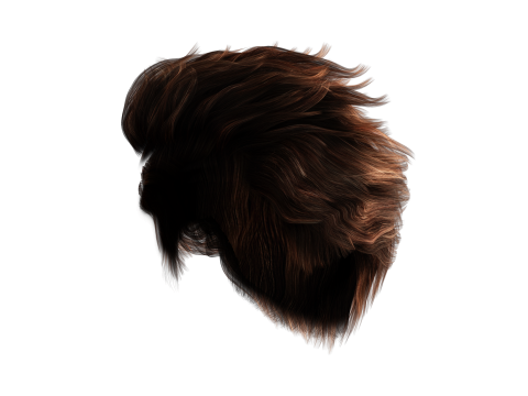 Realistic Hair man game cards 3Dモデル