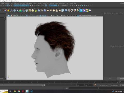 Realistic Hair man game cards 3Dモデル