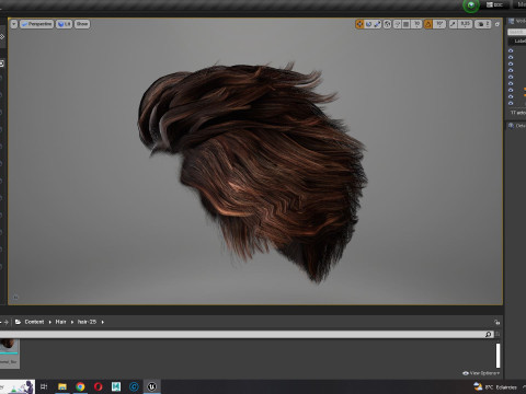 Realistic Hair man game cards 3Dモデル