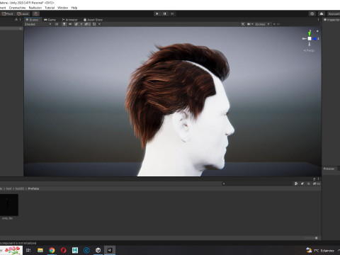 Realistic Hair man game cards 3Dモデル
