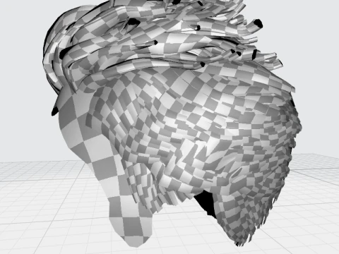 リアルなヘアマン ゲーム カード 3Dモデル