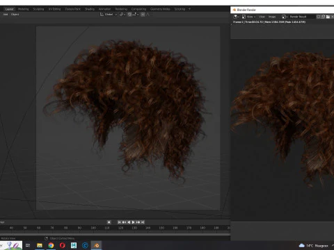 Realistic Hair man afro 3D Model