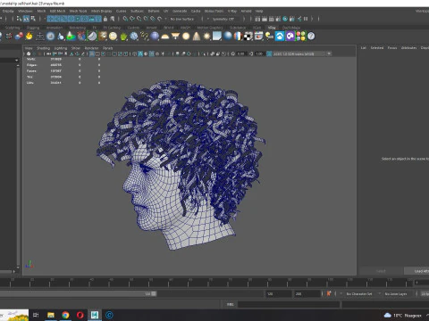 Realistic Hair man afro 3D Model