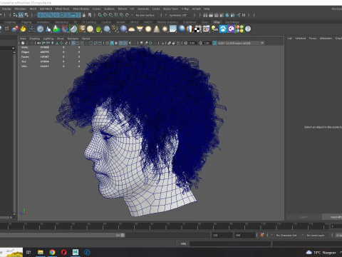 Realistic Hair man afro 3D Model