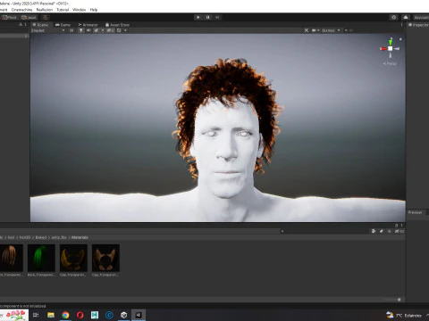 Realistic Hair man afro 3D Model