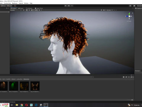 Realistic Hair man afro 3D Model