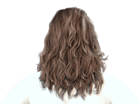 Realistic Long Hair Man Model 3D