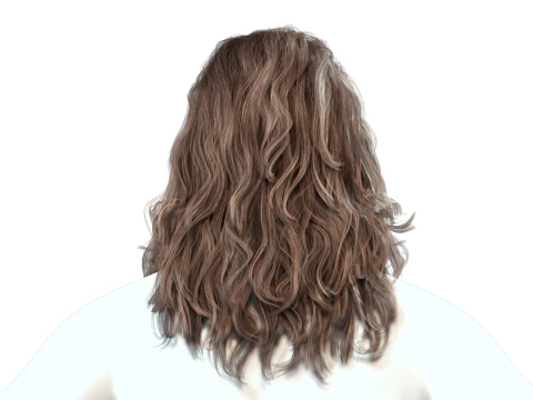 Realistic Long Hair Man 3D Model