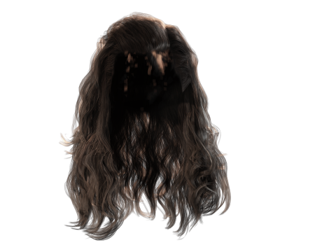 Realistic Long Hair Man Model 3D