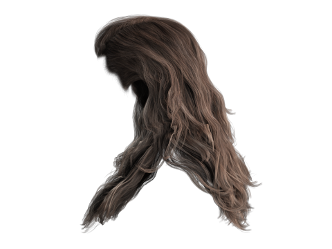 Realistic Long Hair Man Model 3D