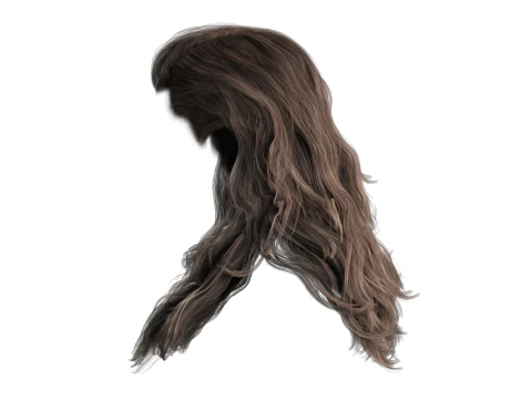 Realistic Long Hair Man 3D Model