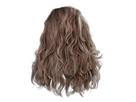 Realistic Long Hair Man Model 3D