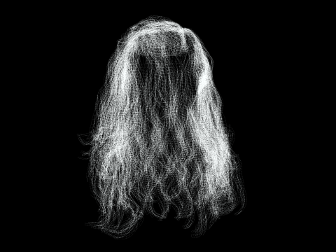 Realistic Long Hair Man Model 3D