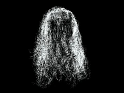 Realistic Long Hair Man 3D Model