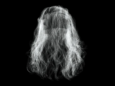 Realistic Long Hair Man 3D Model